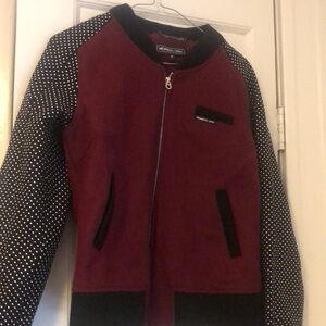 Members only brand jacket with studded sleeves